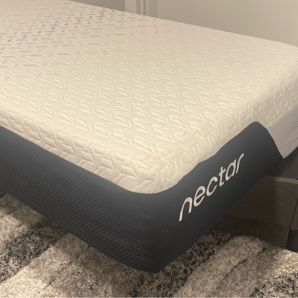 Black and Blue Quilted Mattress Cover by
